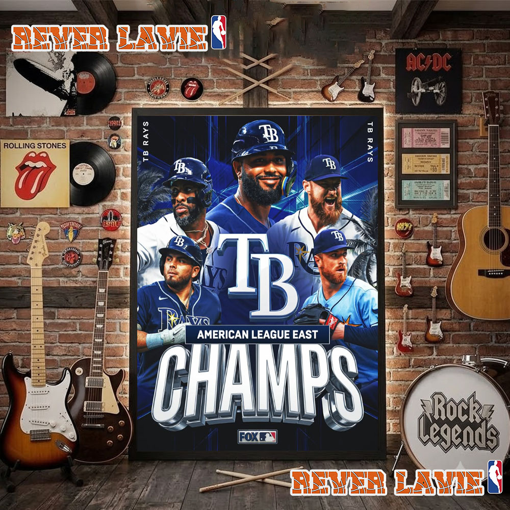 Congrats Tampa Bay Rays Champions American League East 2026 Poster Decor Congrats Tampa Bay Rays Champions American League East 2026 Poster Decor