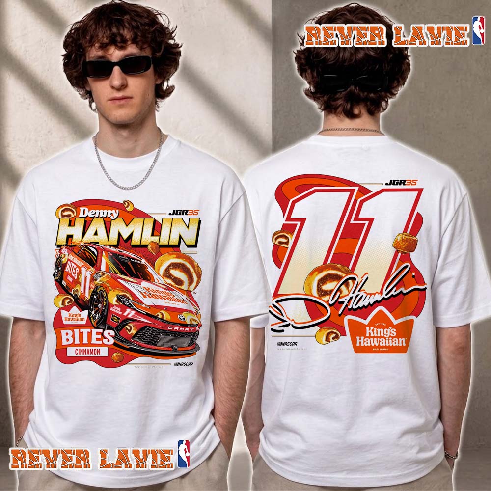 Denny Hamlin Nascar Kings Hawaiian Cinnamon Bites T Shirt Two Sided Denny Hamlin Nascar Kings Hawaiian Cinnamon Bites T Shirt Two Sided