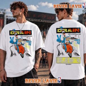 Drain Asia And Australia 2026 Tour Schedule Tour Dates T Shirt Two Sided