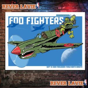 Foo Fighters Fargo Event Poster At Fargodome Fargo North Dakota On September 12 2026 Take Cover Tour 2026 Poster Decor