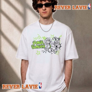 Green Day Punk Bunny Light Blue Coffee Flower Unisex T Shirt