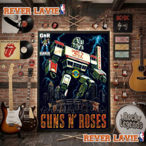 Guns N Roses Atlanta GA Event Poster At Truist Park On September 19 2026 Gundam In City Art Poster Decor