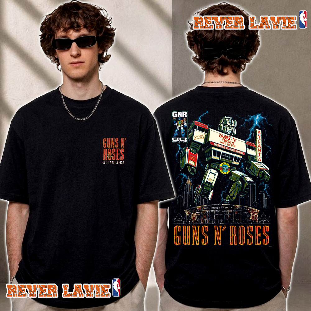Guns N Roses Atlanta GA Exclusive Tee At Truist Park On September 19 2026 Gundam In City Art T Shirt Two Sided Guns N Roses Atlanta GA Exclusive Tee At Truist Park On September 19 2026 Gundam In City Art T Shirt Two Sided