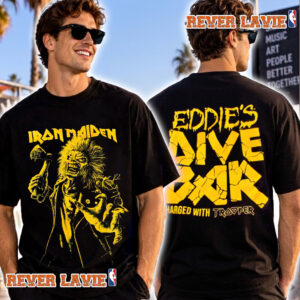 Iron Maiden Dive Bar Charged With Trooper T Shirt Two Sided