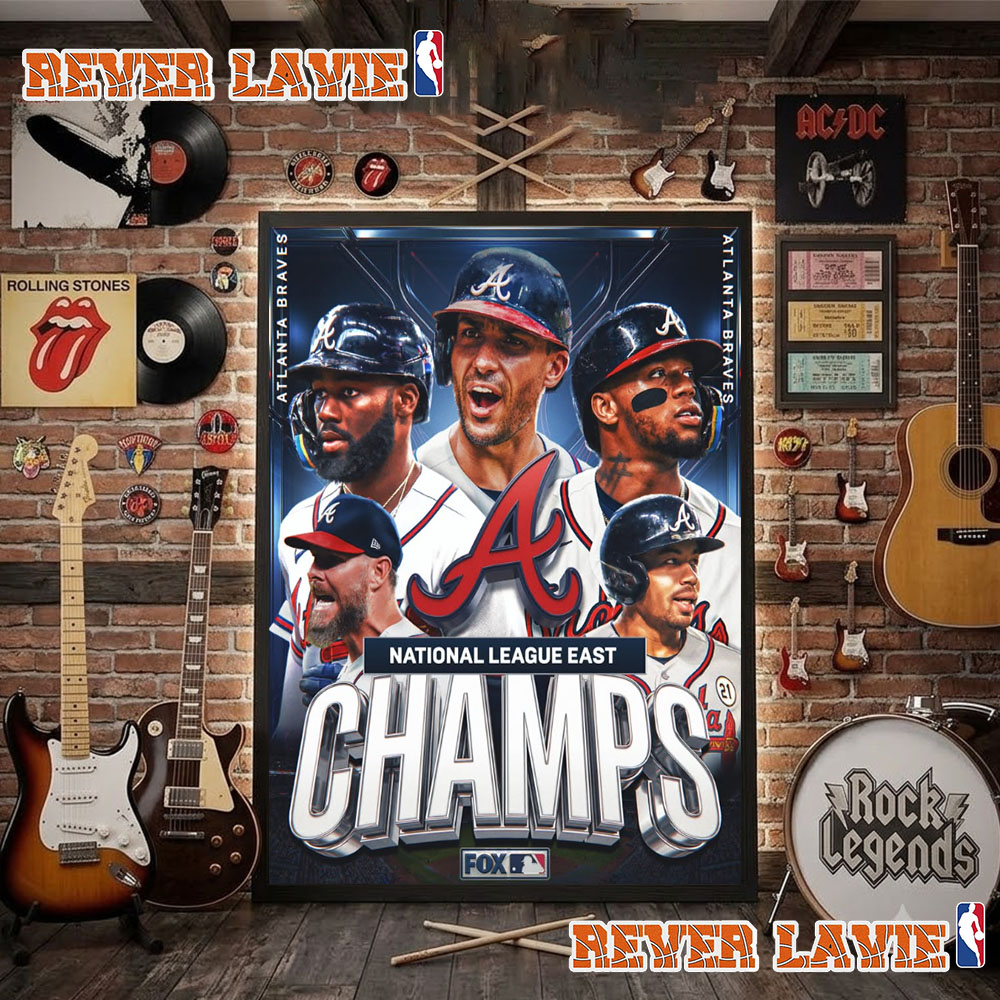 MLB Fox Congrats Atlanta Braves Champions National League East 2026 For The First Time Since 2023 Poster Decor MLB Fox Congrats Atlanta Braves Champions National League East 2026 For The First Time Since 2023 Poster Decor
