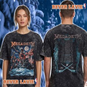 Megadeth Montreal QC Canada 2026 Merch Tee Tour Dates Show At Parc Jean Drapeau On September 3 2026 Washed T Shirt