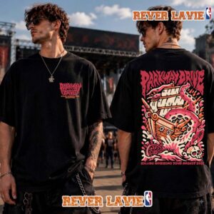 Parkway Drive The Killing Horizons Tour 2026 Killing Horizons Red Octopus Brisbane T Shirt Two Sided