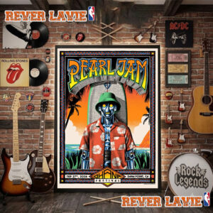 Pearl Jam Ohana Festival 2026 Event Poster At Dana Point CA On September 27 2026 Poster Decor