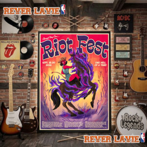 Riot Fest 2026 Devil Cowgirl Full Lineup September 18 20 2026 Poster Decor