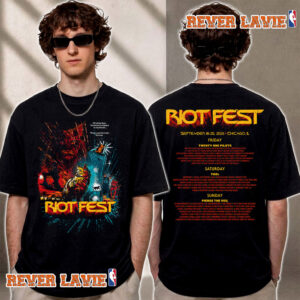 Riot Fest 2026 Wrath of Cats Lineup Exclusive Tee Chicago IL On September 18 20 2026 T Shirt Two Sided