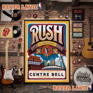 Rush Fifty Something Tour 2026 Event Poster Montreal QC At Centre Bell On September 2 4 2026 Poster Decor