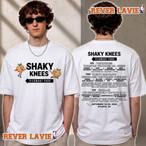 Shaky Knees Music Festival 2026 Atlanta Georgia On September 18 20 2026 Peaches Raglan Lineup T Shirt Two Sided