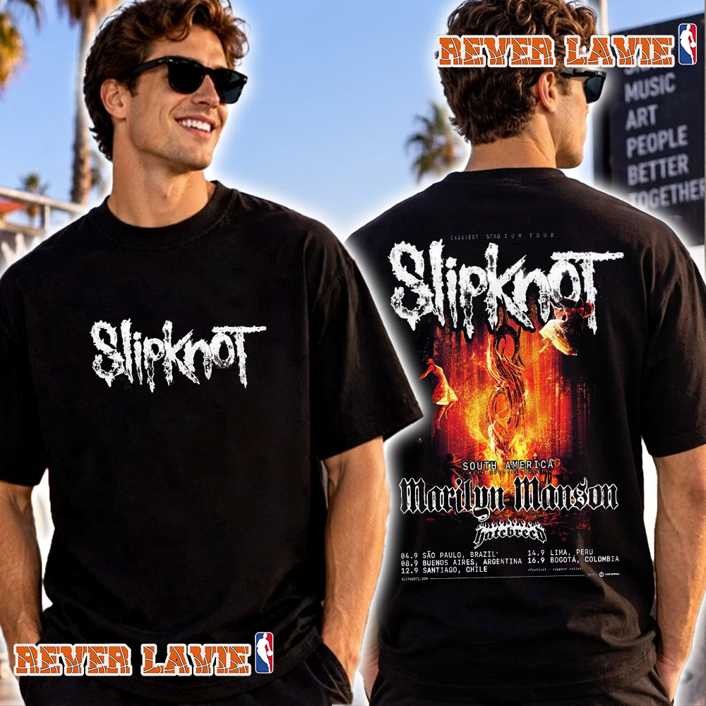 Slipknot sicEst Stadium Tour 2027 South America Schedule Tour Dates T Shirt Two Sided Slipknot sicEst Stadium Tour 2027 South America Schedule Tour Dates T Shirt Two Sided