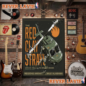 The Red Clay Strays Venue Poster At Regions Arena On March 26 2027 Mobile Alabama Poster Decor