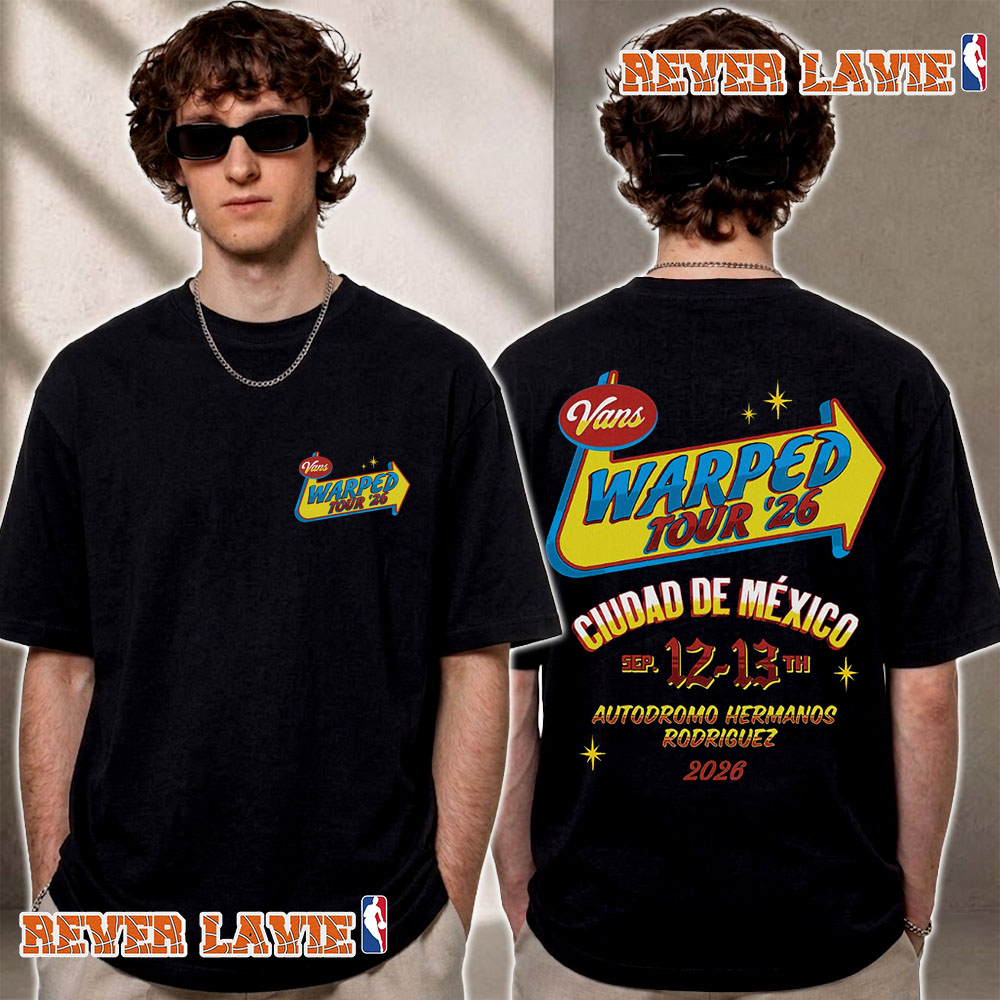 Vans Warped Tour 2026 Mexico Tee At Autódromo Hermanos Rodríguez On September 12 13 2026 T Shirt Two Sided Vans Warped Tour 2026 Mexico Tee At Autódromo Hermanos Rodríguez On September 12 13 2026 T Shirt Two Sided