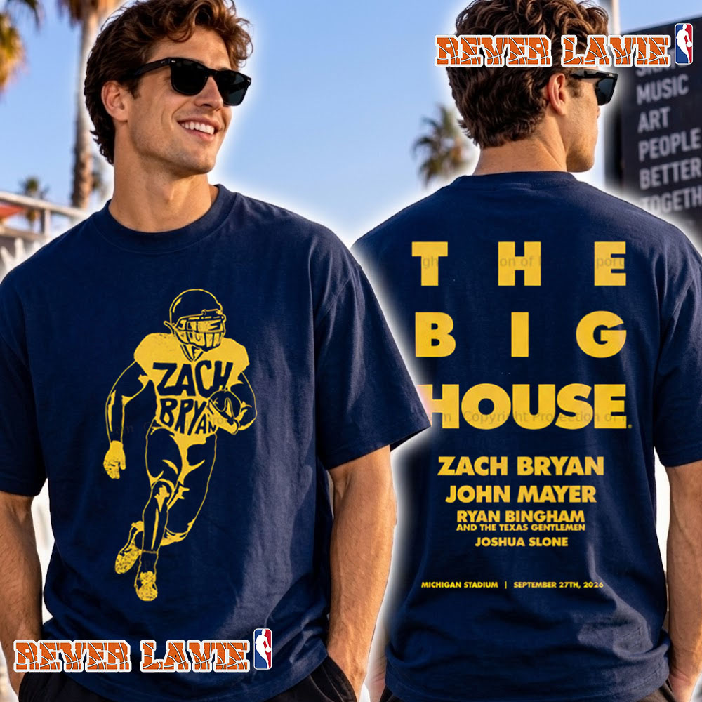 Zach Bryan The Big House At Michigan Stadium Ann Arbor Michigan On September 27 2025 Michigan Wolverines T Shirt Two Sided Zach Bryan The Big House At Michigan Stadium Ann Arbor Michigan On September 27 2025 Michigan Wolverines T Shirt Two Sided