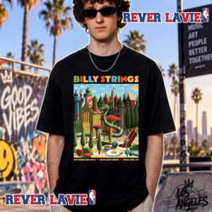 Billy Strings Fall Tour 2026 Event Poster Night 2 On October 3 2026 At Oakland Arena Oakland CA Art By Christian Taylor Unisex T Shirt