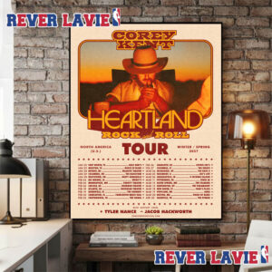 Corey Kent Heartland Rock And Roll Tour 2027 With Tylar Nance And Jacob Hackworth In North America Tour Dates 2027 Poster Canvas