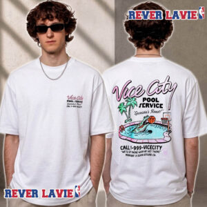 GTA 6 Vice City Collection 2026 Court Culture x Duvin Vice City Pool Service Unisex T Shirt Two Sided
