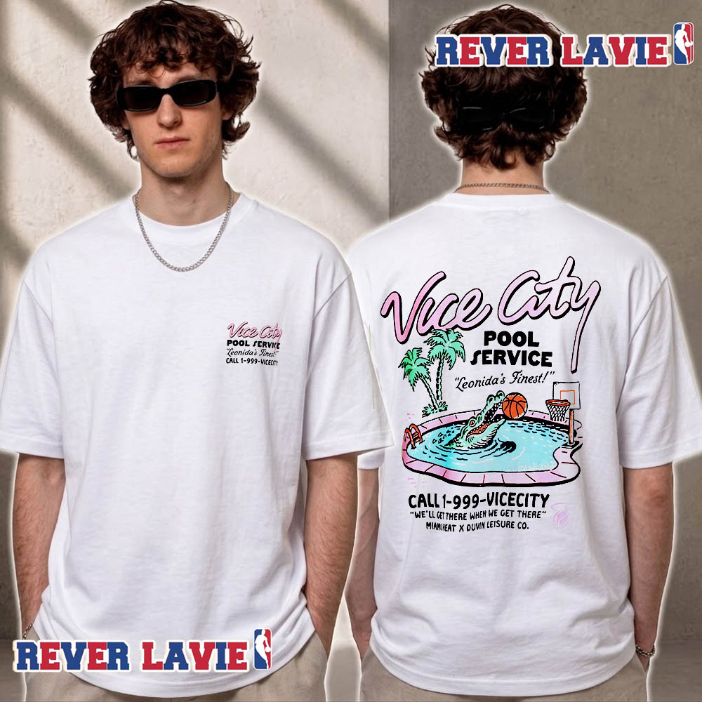 GTA 6 Vice City Collection 2026 Court Culture x Duvin Vice City Pool Service Unisex T Shirt Two Sided GTA 6 Vice City Collection 2026 Court Culture x Duvin Vice City Pool Service Unisex T Shirt Two Sided