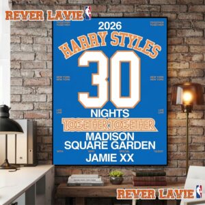 Harry Styles Together Together Tour 2026 New York 30 Nights Event Poster At Madison Square Garden On October 30 31 2026 Poster Decor