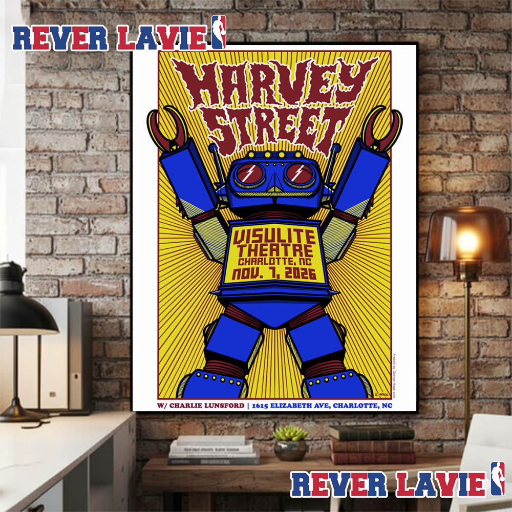 Harvey Street Live Concert 2026 With Charlie Lunsford At Visulite Theatre 1615 Elizabeth Ave Charlotte On November 7 2026 Poster Canvas Harvey Street Live Concert 2026 With Charlie Lunsford At Visulite Theatre 1615 Elizabeth Ave Charlotte On November 7 2026 Poster Canvas