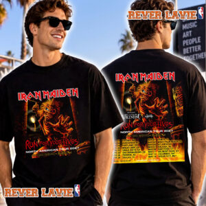 Iron Maiden Run For Your Lives Tour North America 2027 Tour Dates T Shirt Two Sided