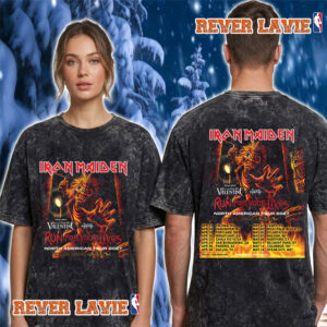 Iron Maiden Run For Your Lives Tour North America 2027 Tour Dates Washed T Shirt