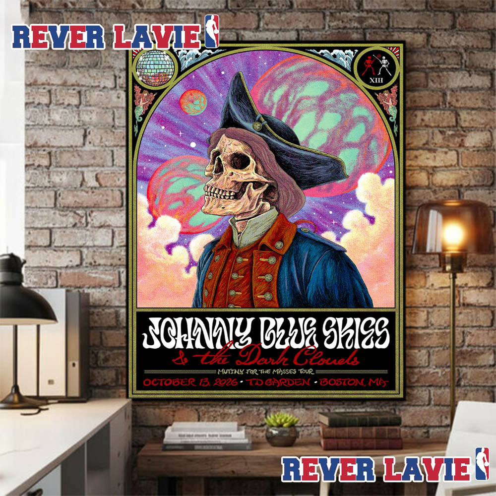 Johnny Blue Skies And The Dark Clouds Mutiny For The Masses Tour 2026 At TD Garden In Boston On October 13 2026 Poster Canvas Johnny Blue Skies And The Dark Clouds Mutiny For The Masses Tour 2026 At TD Garden In Boston On October 13 2026 Poster Canvas