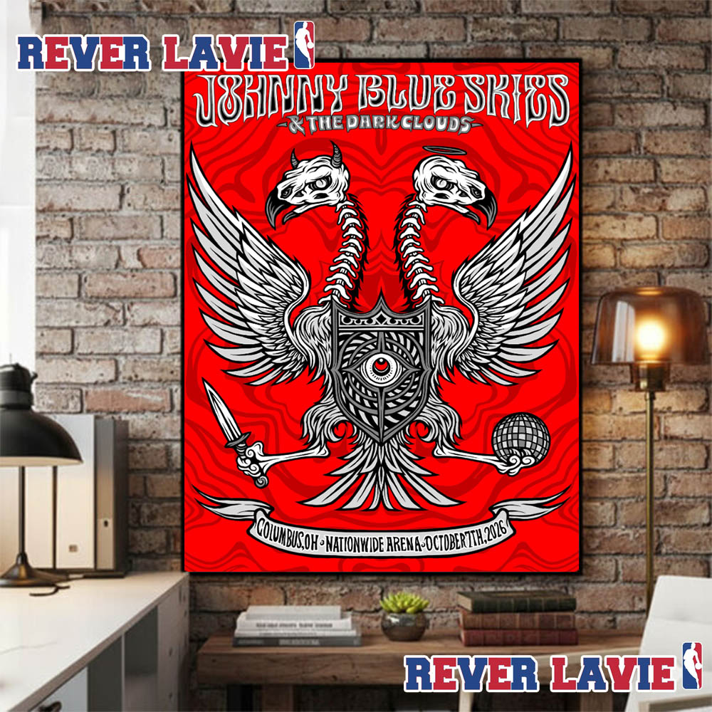 Johnny Blue Skies Event Poster The Dark Clouds At Nationwide Arena October 7 2026 In Columbus Poster Canvas Johnny Blue Skies Event Poster The Dark Clouds At Nationwide Arena October 7 2026 In Columbus Poster Canvas