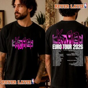 Korn Band European Tour 2026 Purple Eyes Merch Tee Tour Dates On October And November 2026 T Shirt Two Sided