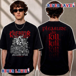 Kreator Pleasure To Kill 40th Anniversary Demon Skull Unisex T Shirt Two Sided