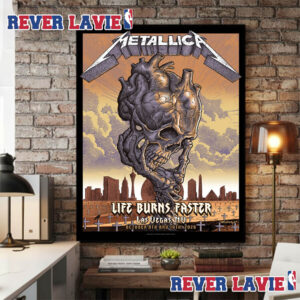 Metallica Life Burns Faster 2026 At Sphere In Las Vegas NV On October 8 And 10 2026 Poster Canvas