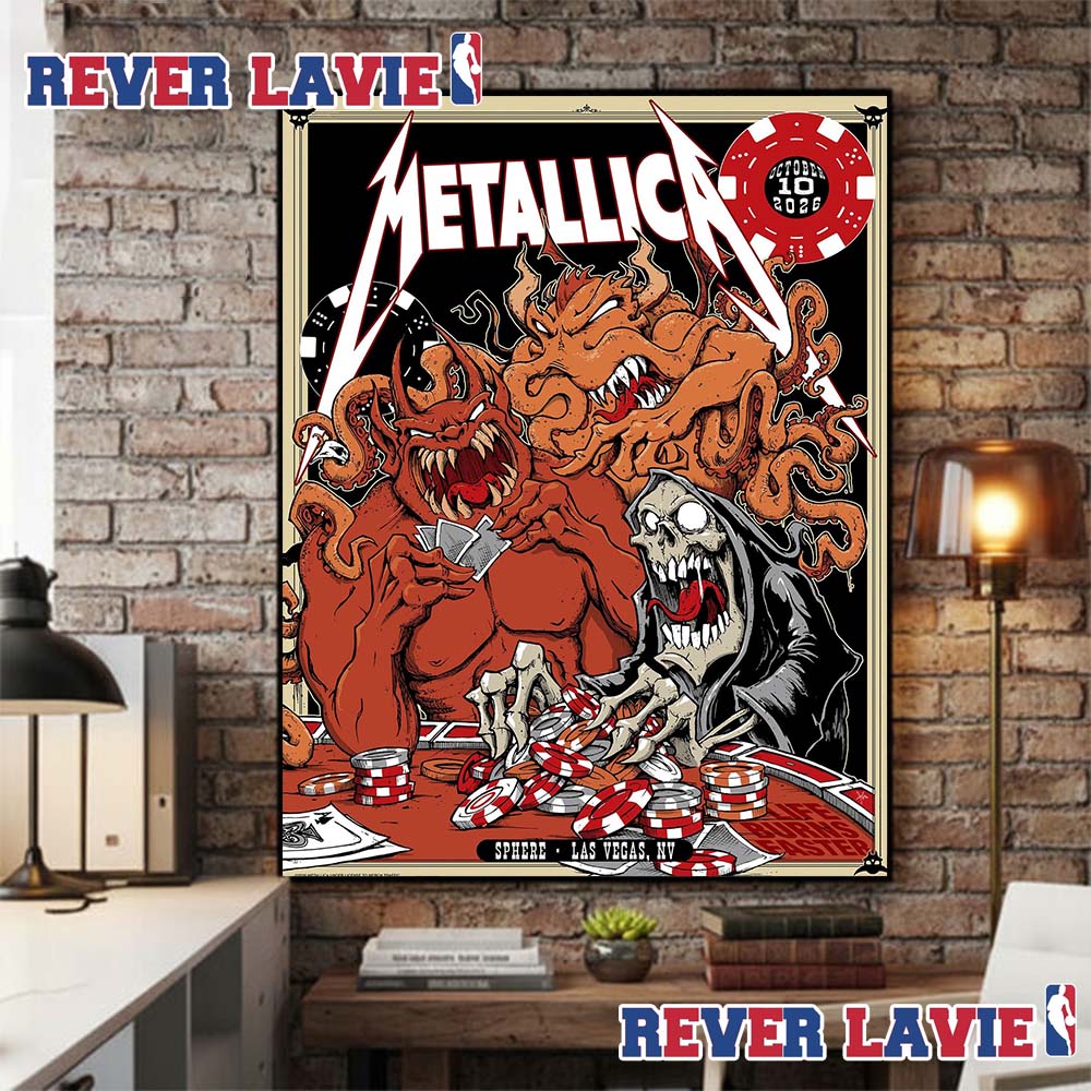 Metallica Life Burns Faster 2026 Event Poster At Sphere In Las Vegas On October 10 2026 Poster Canvas Metallica Life Burns Faster 2026 Event Poster At Sphere In Las Vegas On October 10 2026 Poster Canvas
