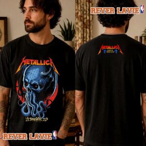 Metallica Life Burns Faster 2026 Event Tee Week 4 At Sphere Las Vegas On October 22 24 2026 Kraken Skull Demon T Shirt Two Sided