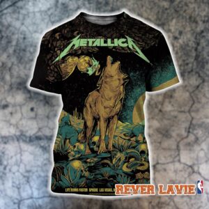 Metallica Life Burns Faster 2026 Week 4 Night 1 Poster On October 22 2026 At Sphere Las Vegas The Wolf King Art By WolfSkullJack All Over Print Shirt