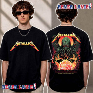 Metallica Life Burns Faster Sphere Las Vegas 2026 2027 Tour Dates Unisex T Shirt Two Sided