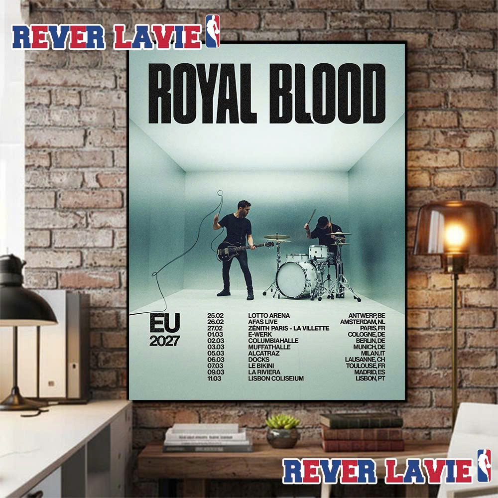 Royal Blood EU 2027 Event Poster Start At Lotto Arena On February 25 In Antwerp To Lisbon Coliseium On March 11 In Lisbon Tour Dates 2027 Poster Canvas Royal Blood EU 2027 Event Poster Start At Lotto Arena On February 25 In Antwerp To Lisbon Coliseium On March 11 In Lisbon Tour Dates 2027 Poster Canvas