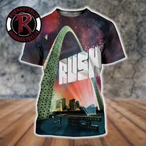 Rush 2026 Fifty Something Tour St.Louis Event Poster On October 21 2026 At Enterprise Center Art By Dave Merrell All Over Print Shirt