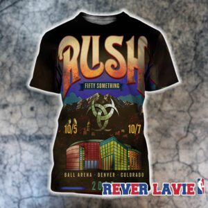 Rush Fifty Something Tour 2026 Event Poster At Ball Arena Denver Colorado October 5 7 2026 All Over Print Shirt