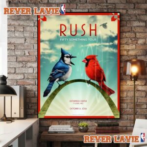 Rush Fifty Something Tour 2026 St Louis MO Event Poster At Enterprise Center On October 21 2026 Poster Decor