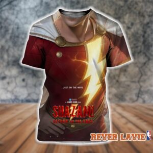 Shazam 3 Return Of The Gods Just Say The Word Only In Theaters July 11 2026 A James Gunn Film All Over Print Shirt