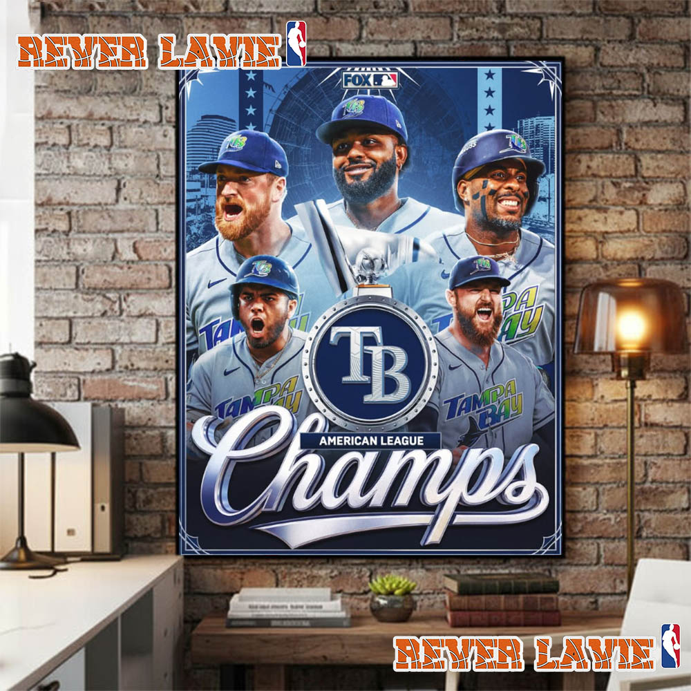 Tampa Bay Rays Champions 2026 American League Pennant For The 3th Time Poster Decor Tampa Bay Rays Champions 2026 American League Pennant For The 3th Time Poster Decor