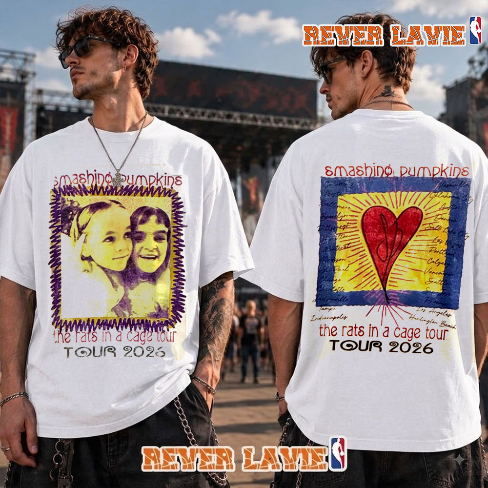 The Smashing Pumpkins The Rats In A Cage 2026 Tour Venue Tour Graphic T Shirt Two Sided The Smashing Pumpkins The Rats In A Cage 2026 Tour Venue Tour Graphic T Shirt Two Sided